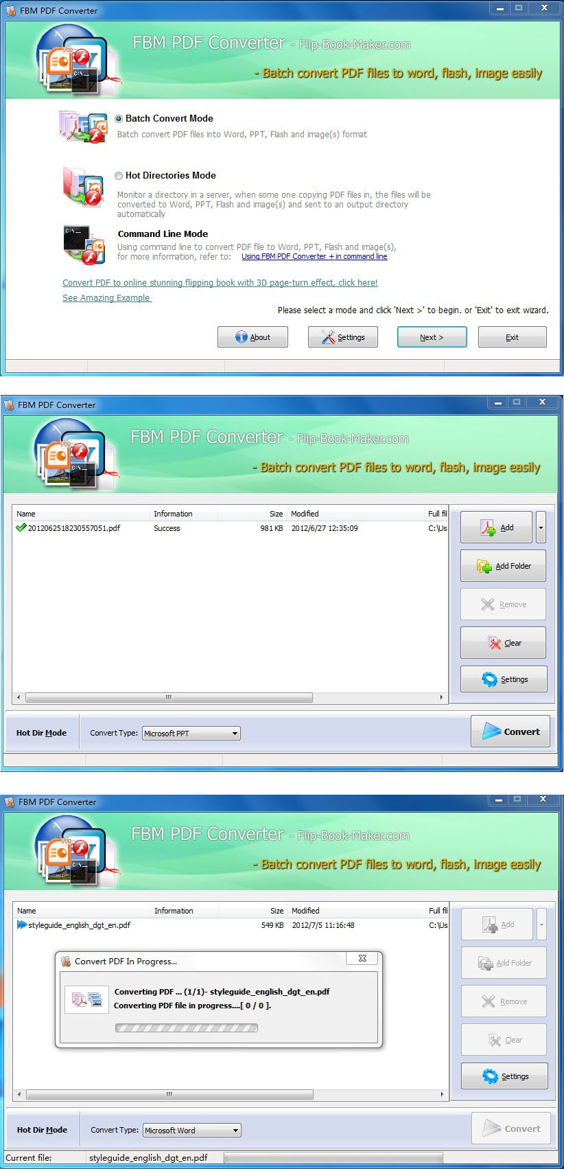 Windows 7 FBM PDF Converter 1.6 full