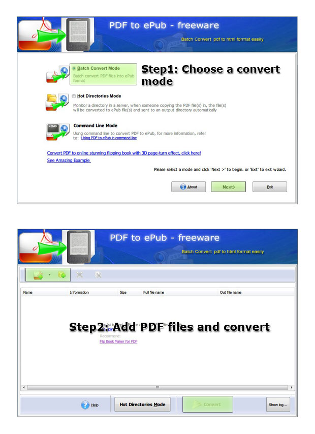 Flip Book Free PDF to ePub screenshot