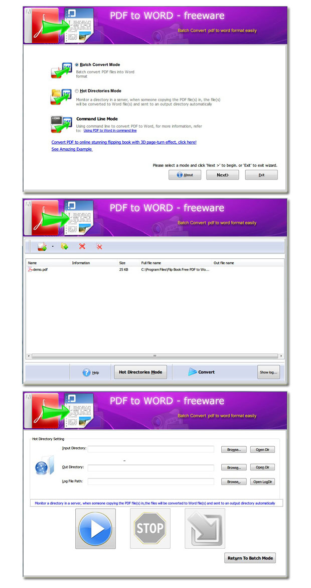 Windows 7 Flip Book Free PDF to Word 1.7 full
