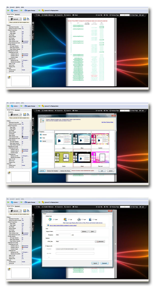 Windows 7 Flip Book Printer 1.7 full