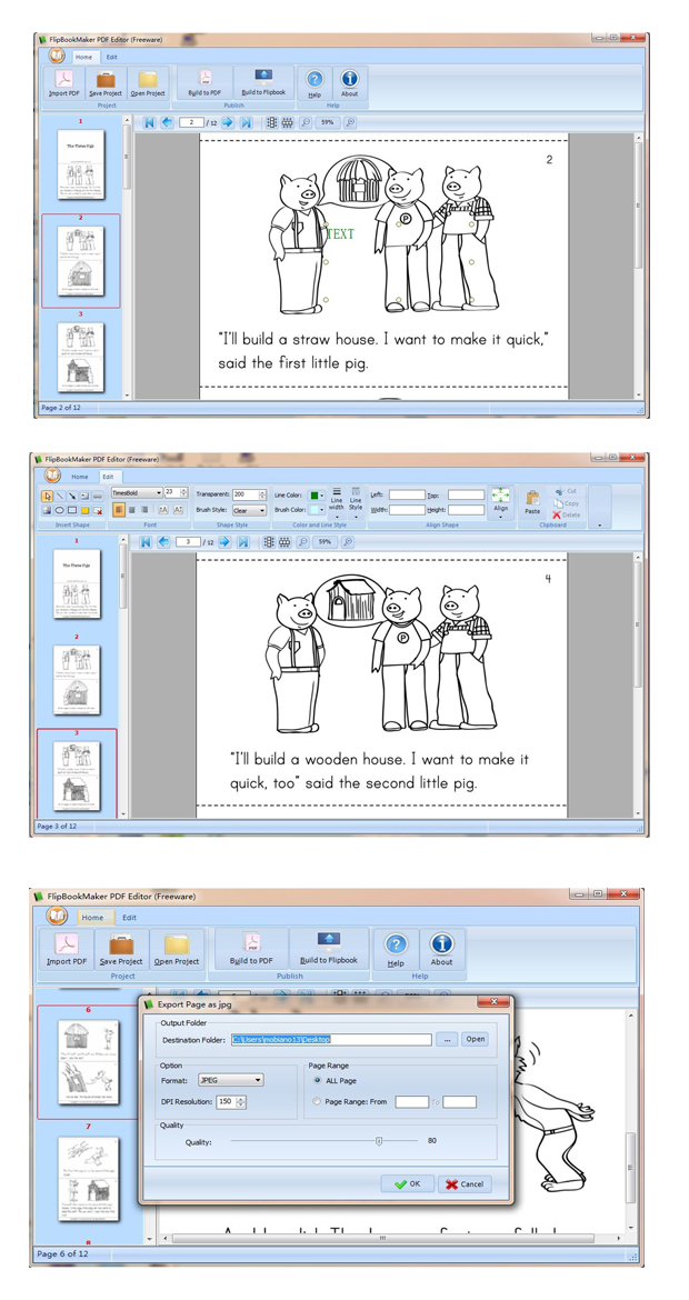 Free FlipBookMaker PDF Editor screenshot