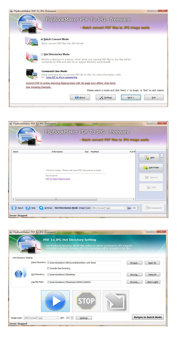 FlipBookMaker PDF To JPG (freeware) software